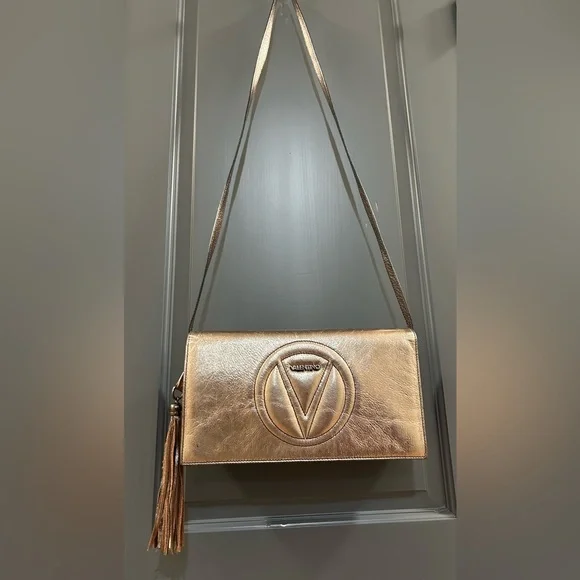 Valentino leather shoulder bag/crossbody/clutch - Bronze Metallic color - Picture 3 of 11